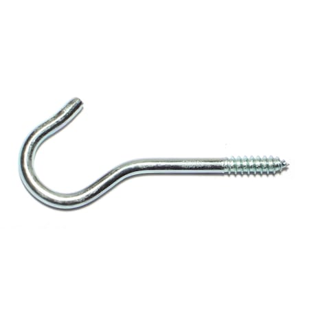 3/16 X 3/4 X 3-3/8 Zinc Plated Steel Screw Hooks 14 14PK